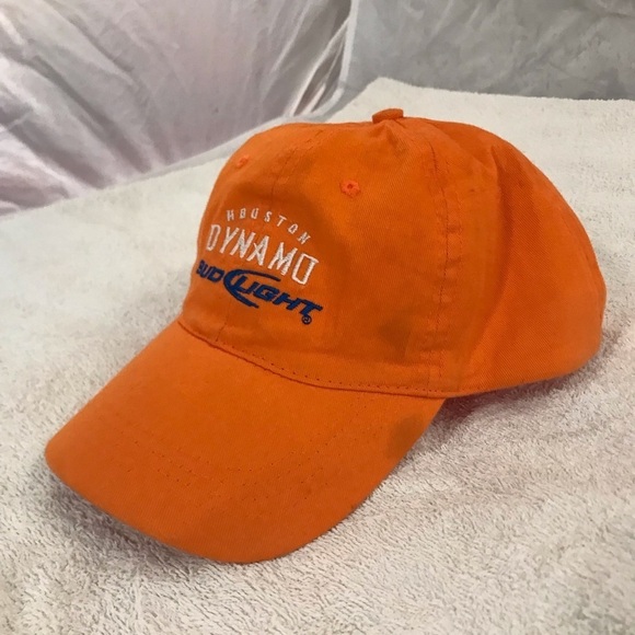 Anheuser-Busch Houston Dynamo Adjustable Orange Soccer Cap - Picture 7 of 15